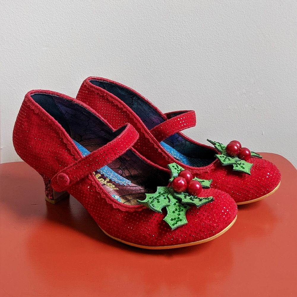 Irregular Choice Christmas Holly Heels